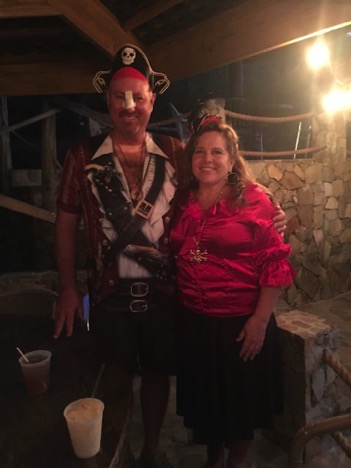 Robert and Cathy at the Pirate party